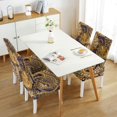 thumbnail image 3 of Chic Paisley Bohemian Dining Chair Covers 4 Pack Vintage Floral Ethnic Retro Colorful Pattern Washable Polyester Stretch Slipcovers Removable Protector for Classic Spaces, 3 of 6