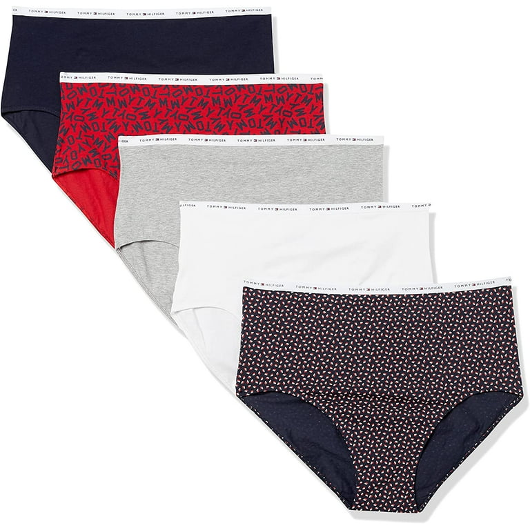 Tommy Hilfiger Women's Underwear Cotton Brief Panties, 5 Pack-Regular &  Plus Size 