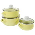 thumbnail image 1 of CHOK 3 Pcs Enamel Pot Convenient Cooking Pots Non Stick Pans Para Mujer Calientitos Gas Stove Sauce, 1 of 6