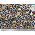 thumbnail image 2 of Soimoi Cotton Duck Fabric Triangle Geometric Fabric Prints by Yard 42 Inch Wide, 2 of 3