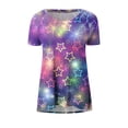 thumbnail image 4 of Pntutb Flash Picks! Womens Fashion Causal Round Neck Print Blouse Short Sleeve Tshirt Summer Tops, 4 of 5