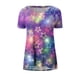 thumbnail image 4 of ICHUANYI Clearance Fashion Woman Causal Round Neck Printing Blouse Short Sleeve T-Shirt Summer Tops(Pink, XXL) ICHUANYI WER2023080803440, 4 of 5