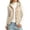 Beige Hooded, variant on Women's Sherpa Fleece Vest Zip Up Stand Collar Warm Fuzzy Fluffy Soft Sleeveless Loose Fit Cozy Chic Casual Gilet with Pockets Fall Winter Red