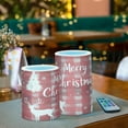 thumbnail image 6 of BZSMCE Flameless Candles LED Lights Christmas Light Red Plaid Pattern with Reindeer Creativity Battery Candles, 6 of 7
