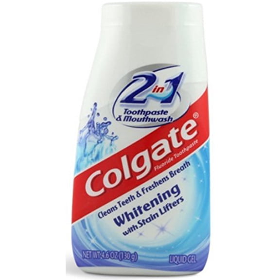 Colgate 2-in-1 Whitening Toothpaste Gel and Mouthwash - 4.6 Ounce