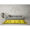 thumbnail image 3 of Ahgly Company Machine Washable Indoor Round Persian Yellow Traditional Area Rugs, 3' Round, 3 of 4