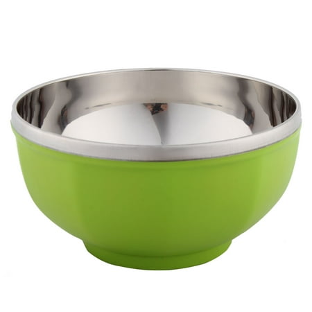 Unique Bargains Home Kitchen Round Stainless Steel Dinner Rice Bowl Silver Tone 16.5cm