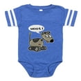 thumbnail image 1 of CafePress - FIN Robot Dog Woot - Cute Infant Baby Football Bodysuit, 1 of 1