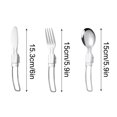 thumbnail image 3 of tumgatte 3PCS Stainless Steel Cutlery Set Stainless Steel Spoon Fork Chopsticks Student Travel Portable Set Gift Tableware Clearance, 3 of 3