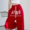 thumbnail image 2 of Vintage Loose Women Streetwear Harem Pants Summer Fashion High Waist Hip Hop Sweatpants Casual Korean Letter Elastic Trousers, 2 of 6