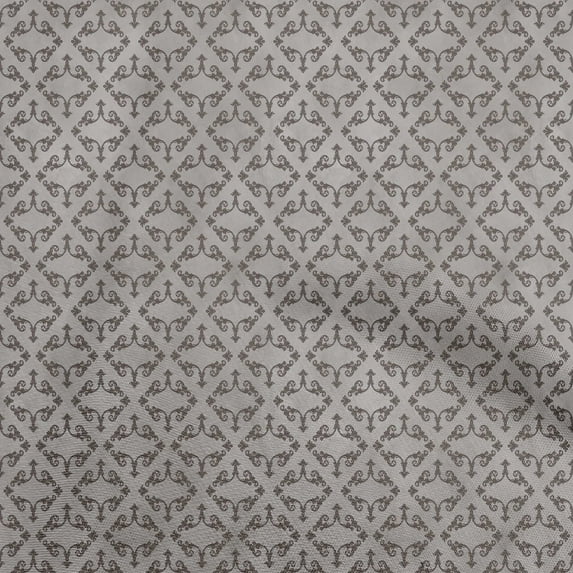 oneOone Velvet Gray Fabric Asian Baroque Craft Projects Decor Fabric Printed By The Yard 58 Inch Wide