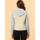 thumbnail image 5 of Día de San Patricio Chaqueta Vaquera Con Capucha Y Cordones En Capas Para Mujer Con Bolsillos Azul claro XL, 5 of 5