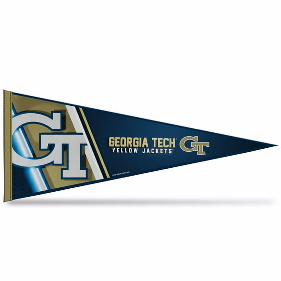 Georgia Tech Yellow Jackets Soft Felt Pennant, Primary Design, 12x30 Inch, Easy To Hang