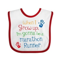 Inktastic Marathon Runner Future Boys or Girls Baby Bib