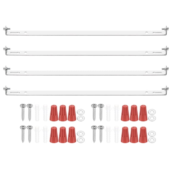 Uxcell 295mm (11.61") Universal Light Fixture Mounting Bracket Kit, Light Crossbar Round Ceiling Plate with Screw 4 Set