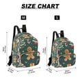 thumbnail image 2 of FORMRS Mini Backpack Purse for Women Travel Daypack Casual Shoulder Bag, Green Christmas Gingerbread, 2 of 7