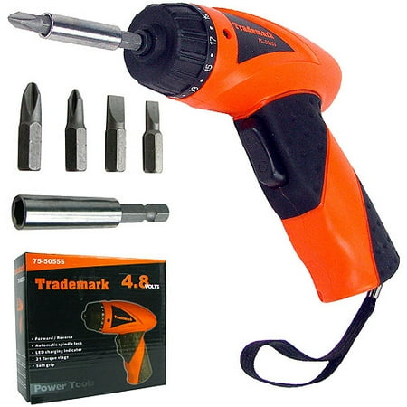Stalwart 4.8-Volt Cordless Screwdriver with Charger