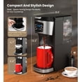 thumbnail image 4 of Suodoka K-Pod Coffee Maker Machine, 2 in 1 Single-serve Brewer for Capsules and Ground Coffee, 6 to 14 oz, Clear Removable 30 oz Reservoir, Reusable Filter, Black,New, 4 of 8