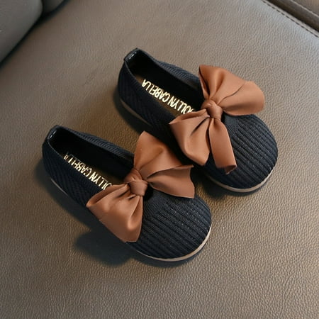 

Toddler Kids Baby Girls Shoes Bowkont Princess Shoes Solid Casual Shoes