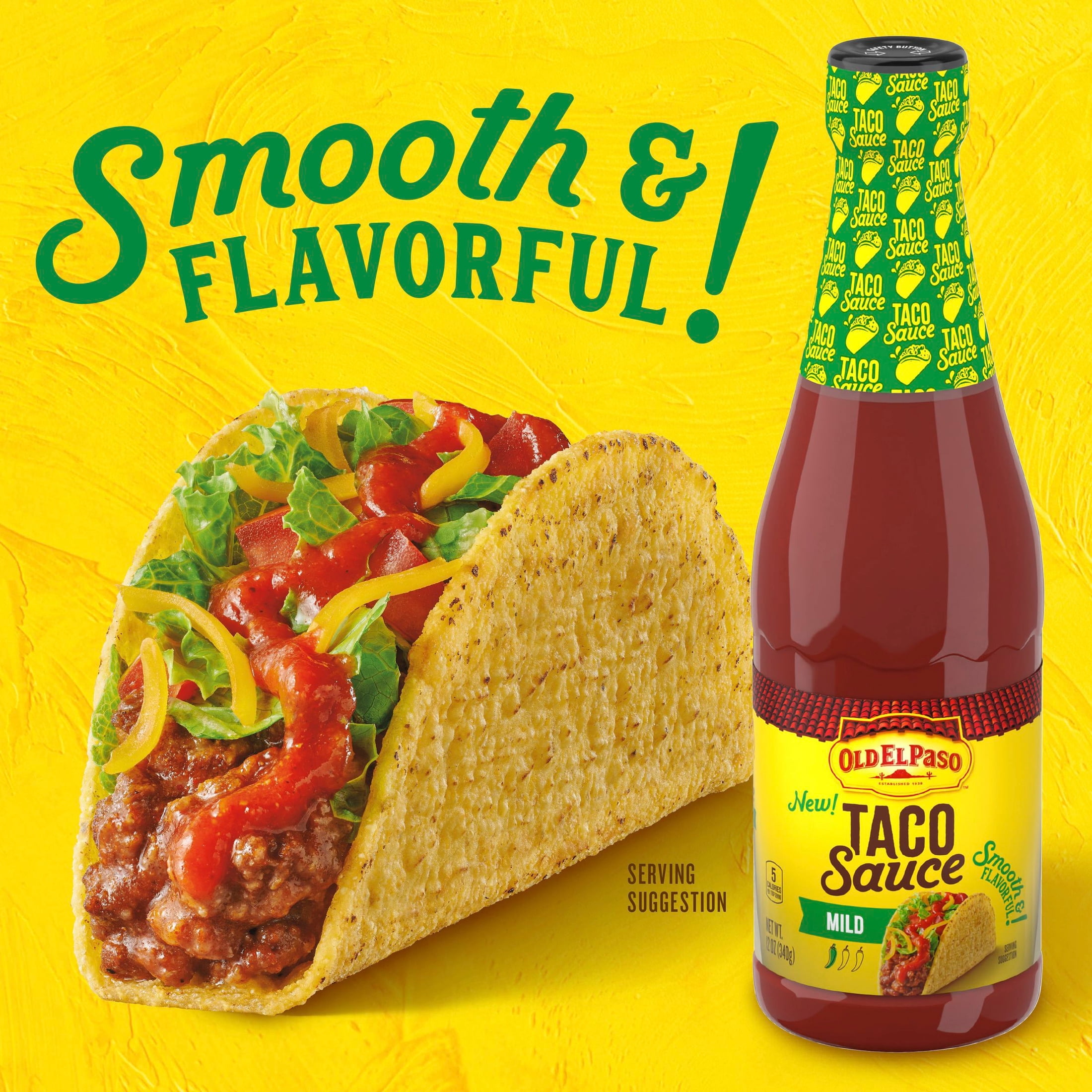 (2 pack) Old El Paso Taco and Enchilada Sauce, Mild, Meal Prep, 12 oz