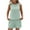 Green, variant on Wdfiry Two Piece Outfits Women,Women Fashion Casual Summer Solid Color Sleeveless O-Neck Tank Top And Shorts Set Loungewear