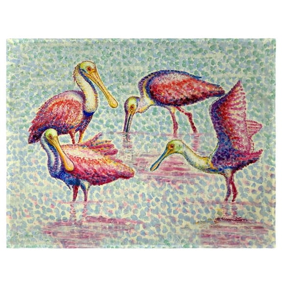 Betsy Drake PM1381 14 x 18 in. Spoonbill Group Place Mat - Set of 4