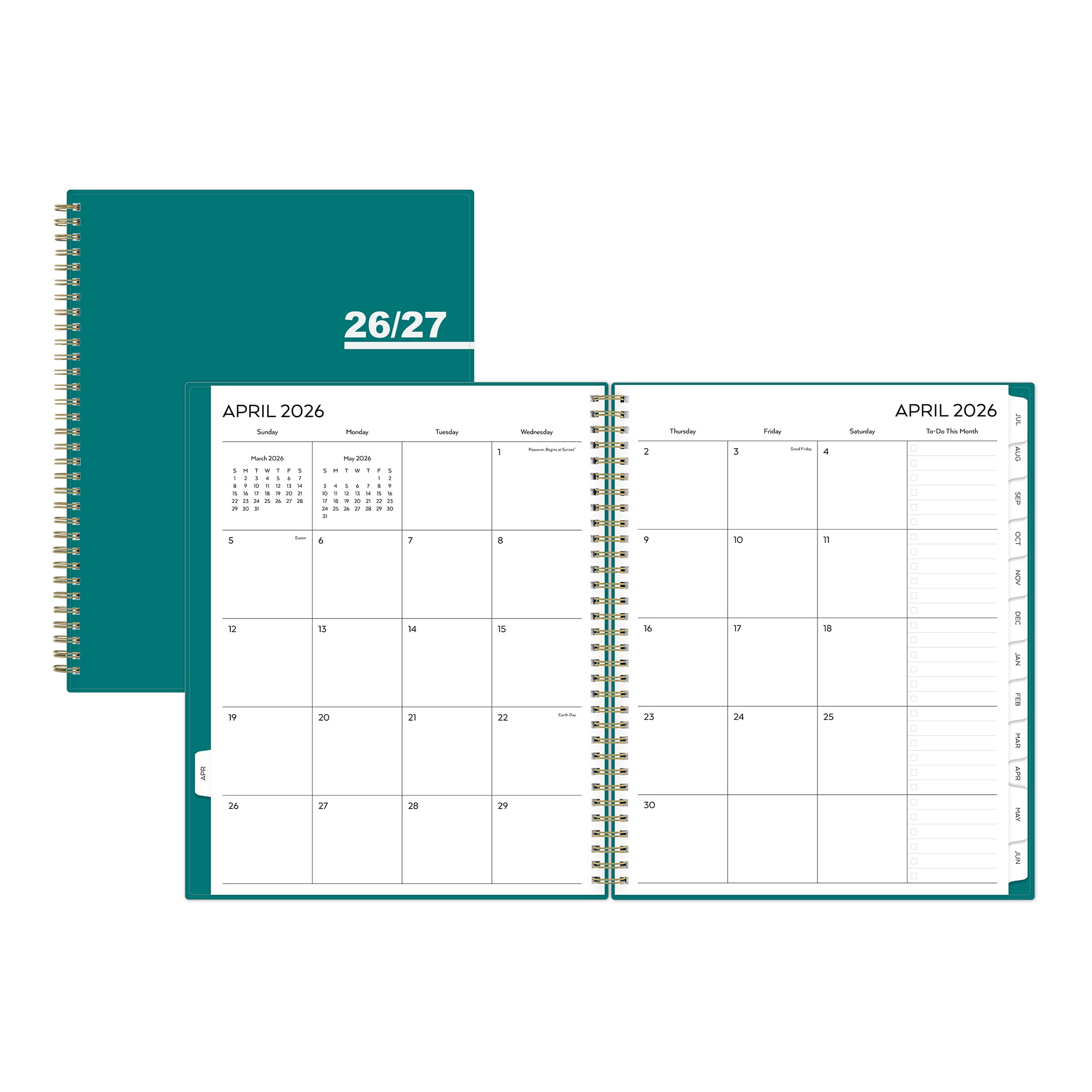 Pen+Gear Monthly Weekly Planner, 8.5" x 11", Teal 15-Month (April 2026 - June 2027)