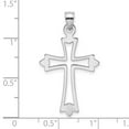 thumbnail image 2 of 10k Gold White Religious Faith Cross Cut-out and High Polish With Pointed Tips 34x19mm Wide Pendant Necklace for Women, 2 of 2