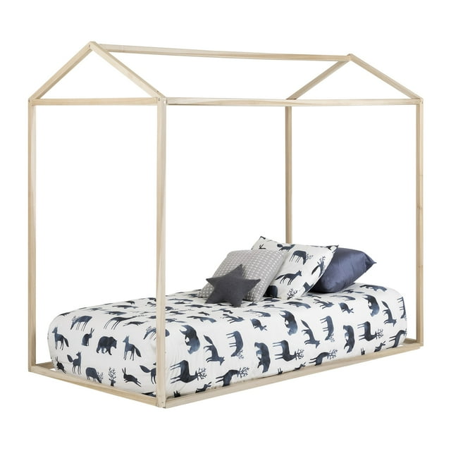 Maison lit en bois Simple, fini Bois naturel, collection Sweedi de Meubles South Shore