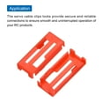 thumbnail image 4 of 30 Pcs Servo Cable Clips Lock ABS Servo Extension Cable Buckle Fixing Holder for RC Plane Boat DIY Model Red, 4 of 4