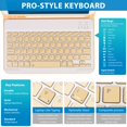 thumbnail image 3 of Keyboard Case for iPad 6th Generation(2018)  iPad 5th Gen(2017)  iPad Air 2  iPad Air  iPad Pro 9.7  Detachable Bluetooth Keyboard with Pencil Holder  Black, 3 of 6