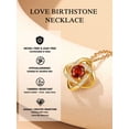 thumbnail image 4 of Bestyle 18K Gold Plated Love Knot Pendant Necklace with 0.75 Carat Created Ruby Celtic Knot Jewelry Gifts for Daughter Mom Wife Girlfriend, 4 of 8