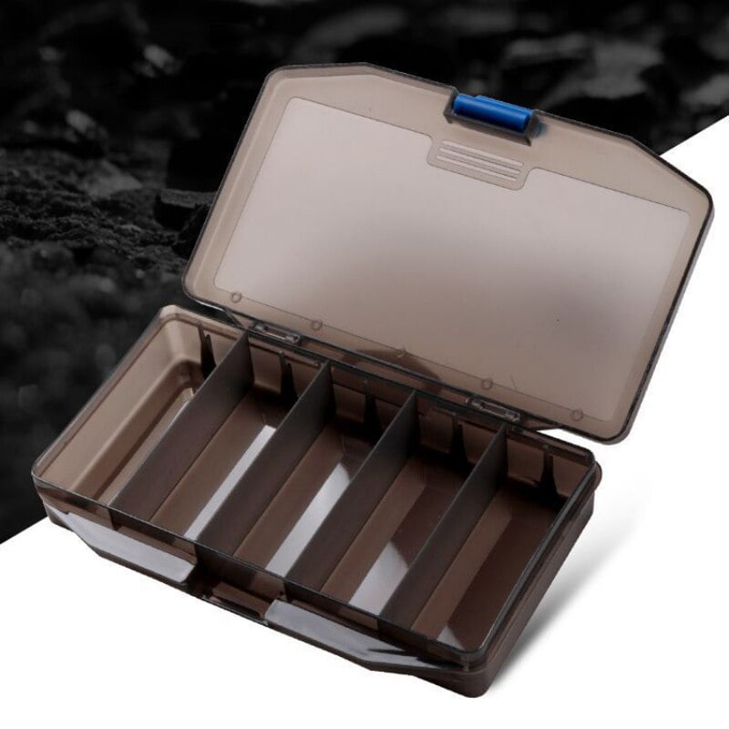 Details about   5 Compartments Storage Fly Fishing Case Box Lure Spoon Hook Bait Tackle Box 