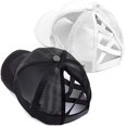 thumbnail image 1 of Casquette de Baseball en Forme de Queue de Poney Chapeau de Soleil de Camionneur Réglable en Maille à Haut Chignon, 1 of 3