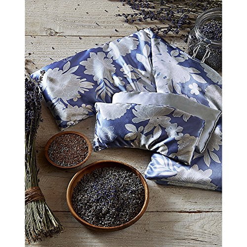 Bucky Silk Eye Pillow, Hot/Cold Therapy, All Natural Flaxseed Seed & Lavender Aromatherapy Filling, Relieves Headaches & Soothes Stress - Arctic Ice