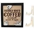 thumbnail image 2 of Halloween Fresh Ghostly Coffee Sign Tabletop Ornament Funny Halloween Ghostly Ornament Sign Coffee Sign Halloween Sign Coffee Sign Halloween Kitchen Sign With Bracket, 2 of 5