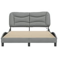 thumbnail image 6 of vidaXL Bed Frame with LED Lights Base Curved Platform Bedroom Furniture Fabric, 6 of 9