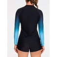 thumbnail image 6 of Sociala Women Two Piece Rash Guard Long Sleeve Swimsuits Sets UV UPF 50+ Swim Shirt with Boyshort Bottom, 6 of 6