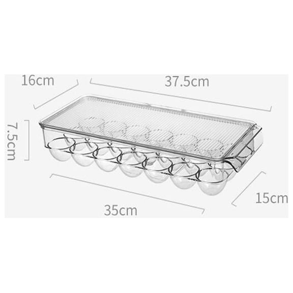 SATRINO Plastic Egg Container for Refrigerator - Clear, 21 Count, Sturdy, Durable