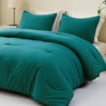 Exclusivo Mezcla Boho Pom Pom Ball Fringe Twin Comforter Set, 2 Piece Dusty Teal Lightweight