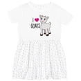 thumbnail image 3 of Inktastic I Love Goats Cute Goat Girls Toddler Dress, 3 of 5