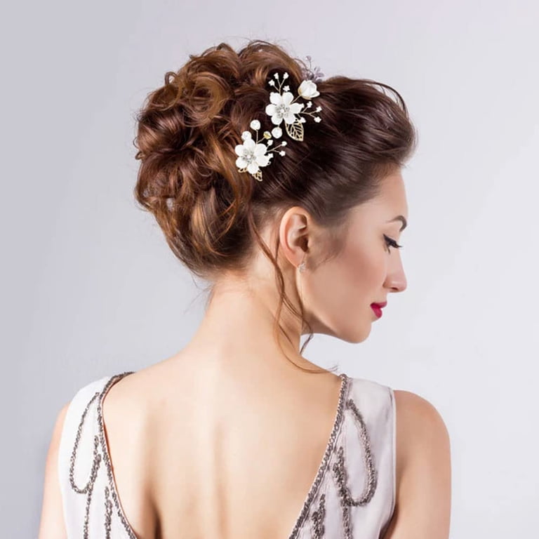 20 Pack Classy Dusty Blue Flower Bridal Wedding Hair Side  display picture 1