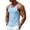 Light Blue, variant on Delconic Men’s Retro Loose Fit Gym Tank Top Stretchy Quick Dry Contrast Trim Athletic Training Vest Sleeveless Sportswear for Workout Fitness Army Green L