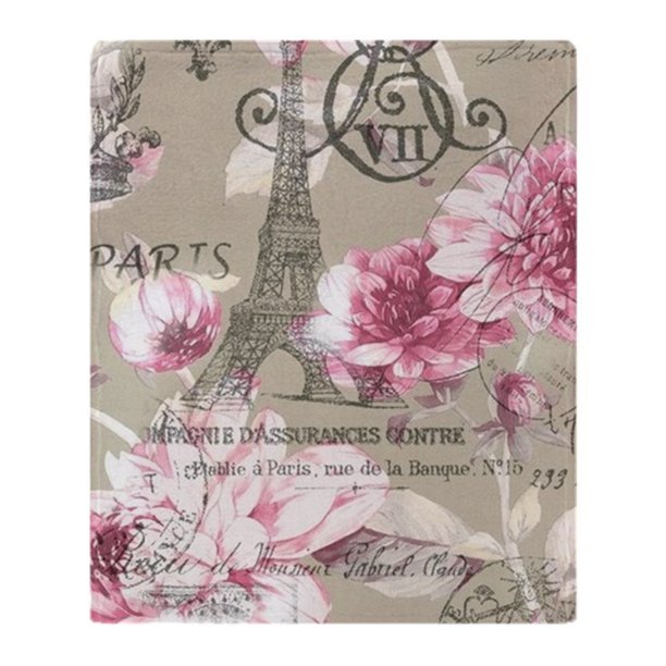 Cafepress Floral Paris Eiffel Tower Roses Soft Fleece Throw Blanket 50 X60 Stadium Blanket Walmart Com Walmart Com