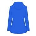 thumbnail image 3 of LoyisViDion Women Solid Rain Jacket Outdoor Plus Size Waterproof Hooded Raincoat Windproof Blue 16(XXL), 3 of 4