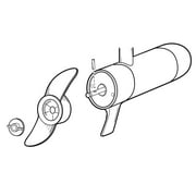 Watersnake Brand 2 Blade استبدال Prop Kit 55131-W مع صامولة الدعامة ودبوس القص