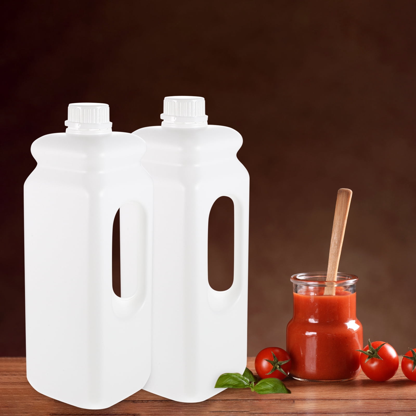 Raindrops 6-Pack Leak- Reusable Plastic Storage Jugs Caps, Gallon Size Containers for Home and Outdoor Use