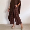 thumbnail image 7 of Zivyakyron Travel Crop Pants for Women Summer Boho Palazzo Wide Leg Pants for Women Casual Polka Dot Loose Pants, 7 of 7