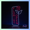 thumbnail image 3 of Shinelab Florist Open Neon Sign, Flower Open Wall Art, Flower Store Shop Wall Decor 0155, 3 of 4