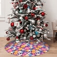 thumbnail image 5 of Picia Skull daisy flower Print Christmas Tree Skirt , Christmas Tree Skirt Ornaments for Merry Christmas Holiday Party Decorations Indoor Outdoor-36", 5 of 7